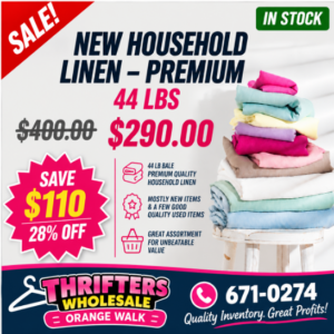 NEW HOUSEHOLD LINEN - PREMIUM - 44 LBS